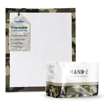 Hand-E Camo Underpads 23 x 36 50 Pack Highly Absorbent 50PK HND-82123